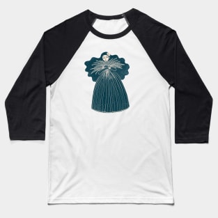 Happy girl with flowers Baseball T-Shirt